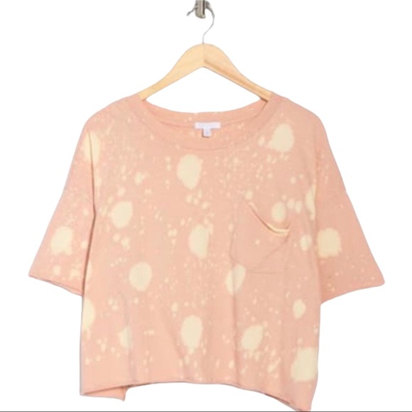 NWT ABOUND Nordstrom Cropped Tie Raw Hem Tee - Picture 3 of 3